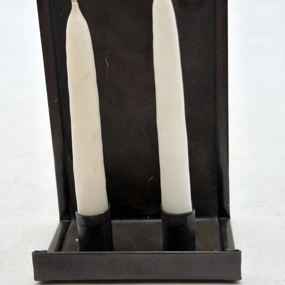 Vintage Two Candle Colonial Style Tin Sconce Wall Hanging Or Table Top Decor